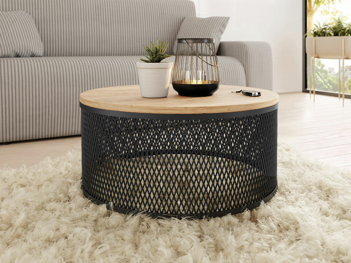 Dohányzóasztal Stolik kawowy KORLEW (Kézműves aranytölgy)