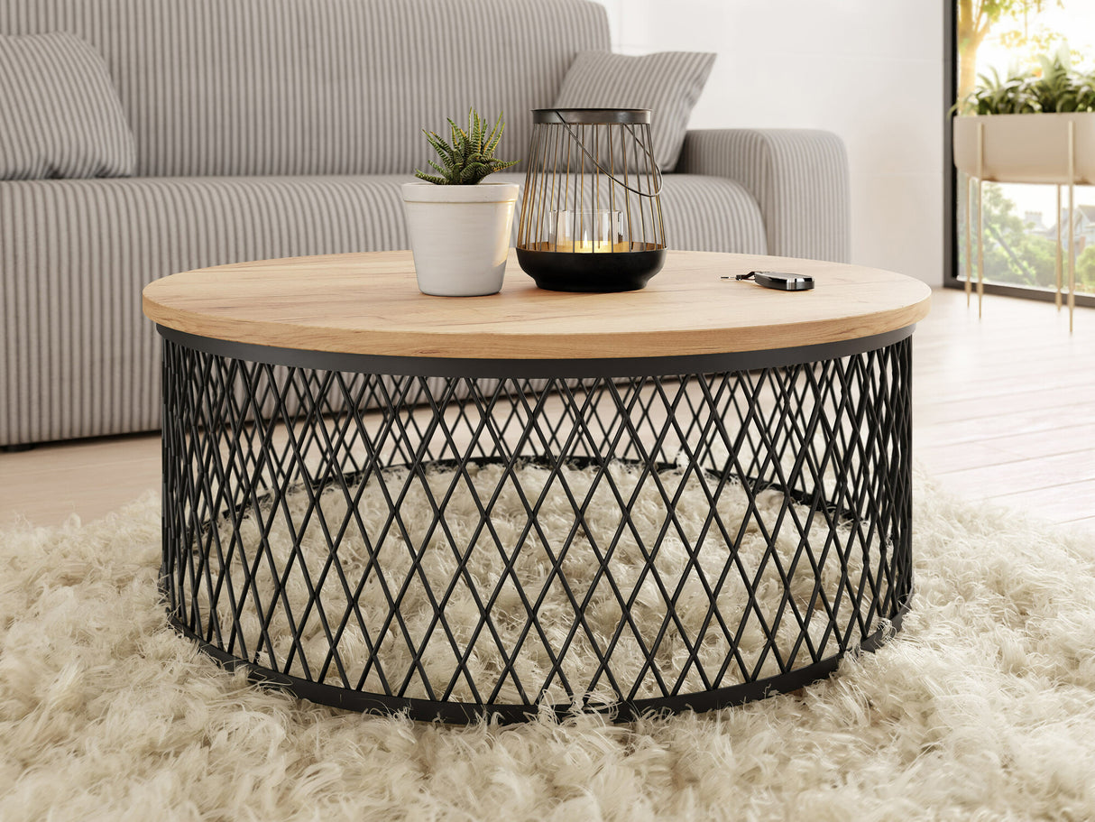 Dohányzóasztal Stolik kawowy MEOLTE (Kézműves aranytölgy)