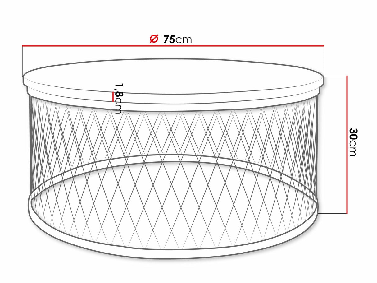 Dohányzóasztal Stolik kawowy MEOLTE (Kézműves aranytölgy)