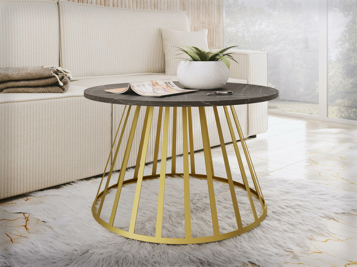 Dohányzóasztal Stolik kawowy MOKOD (Fekete márvány)