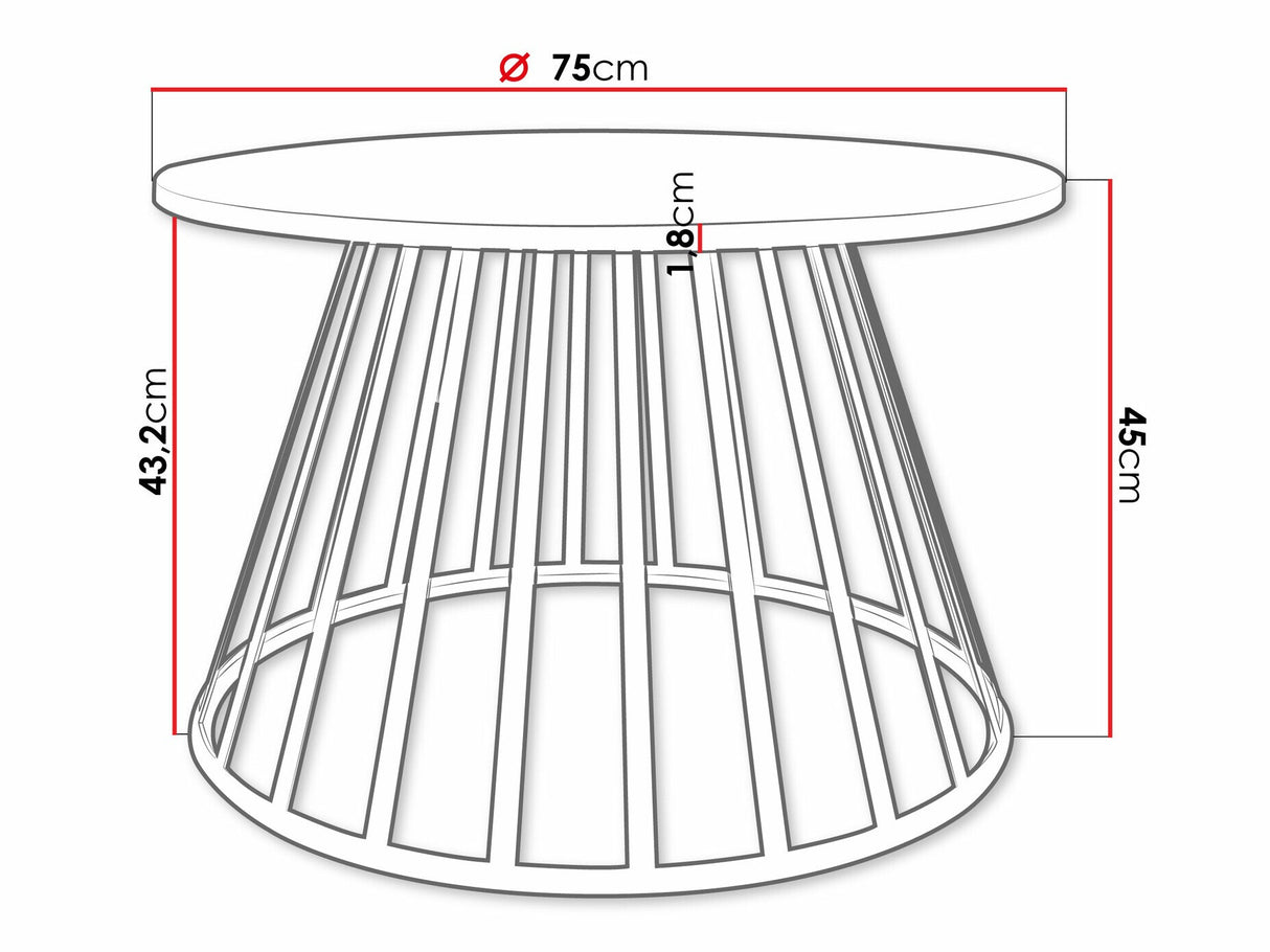 Dohányzóasztal Stolik kawowy MOKOD (Fehér)