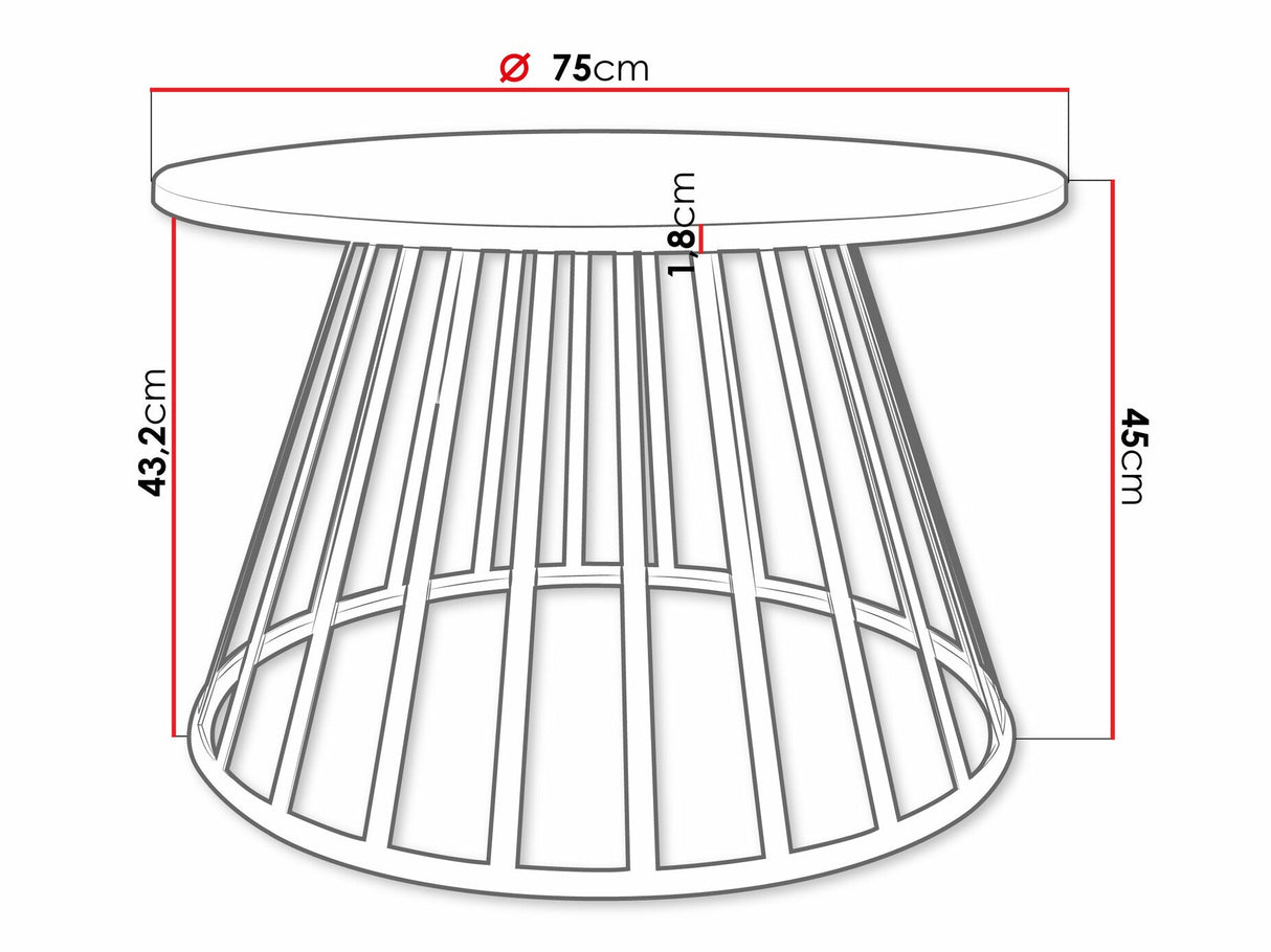 Dohányzóasztal Stolik kawowy MOKOD (Fekete)