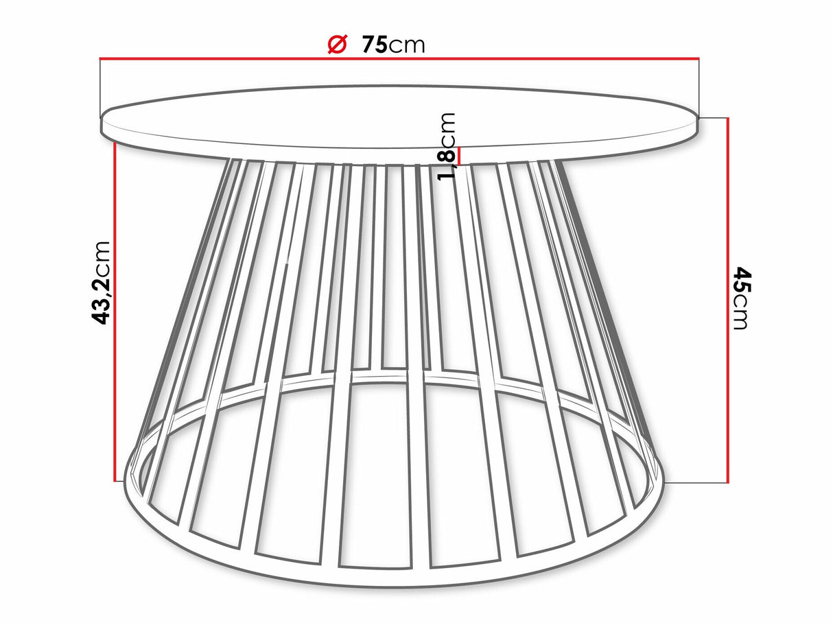 Dohányzóasztal Stolik kawowy MOKOD (Fehér márvány)