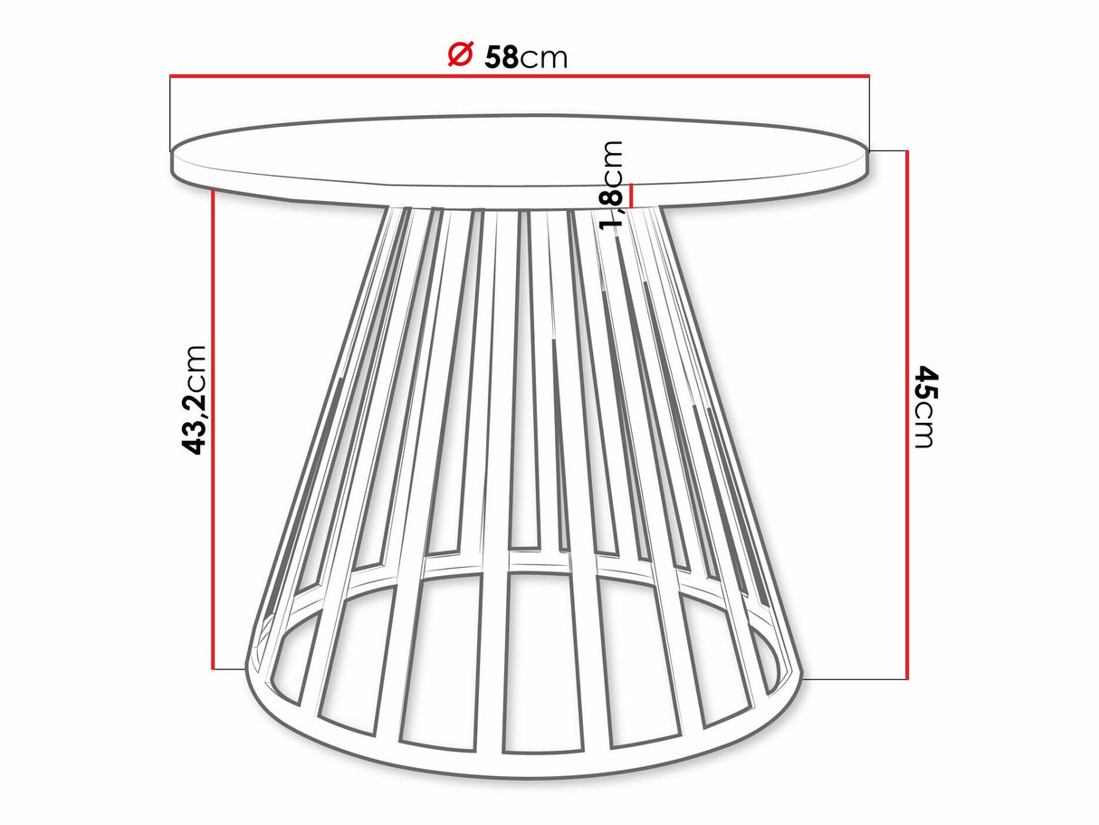 Dohányzóasztal Stolik kawowy MOKOD MINI (Fehér márvány)