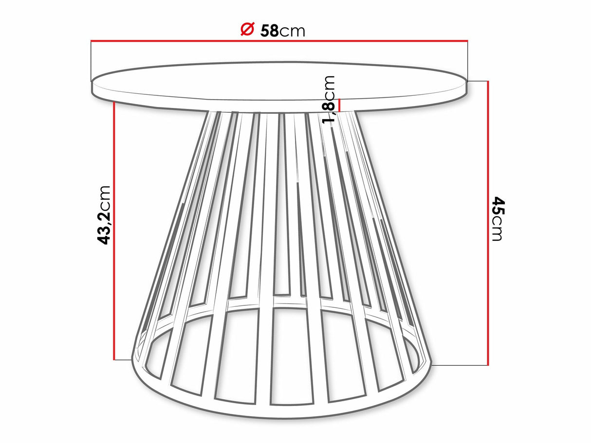 Dohányzóasztal Stolik kawowy MOKOD MINI (Fekete márvány)