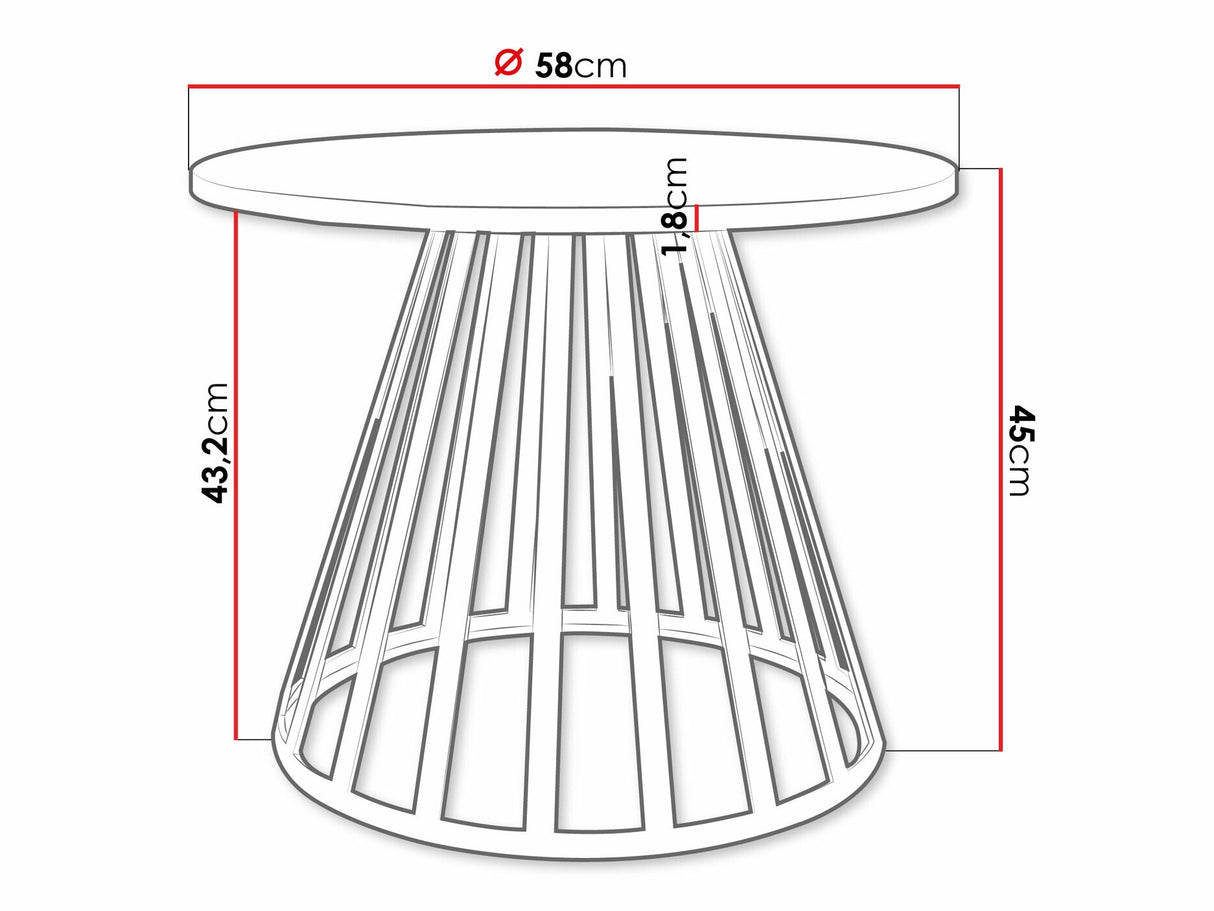 Dohányzóasztal Stolik kawowy MOKOD MINI (Fehér)