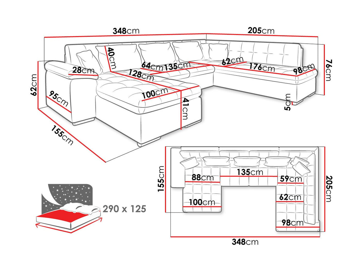Sarokkanapé Niko (Tony), Változatok: Jobbos, Szín: Flow 9