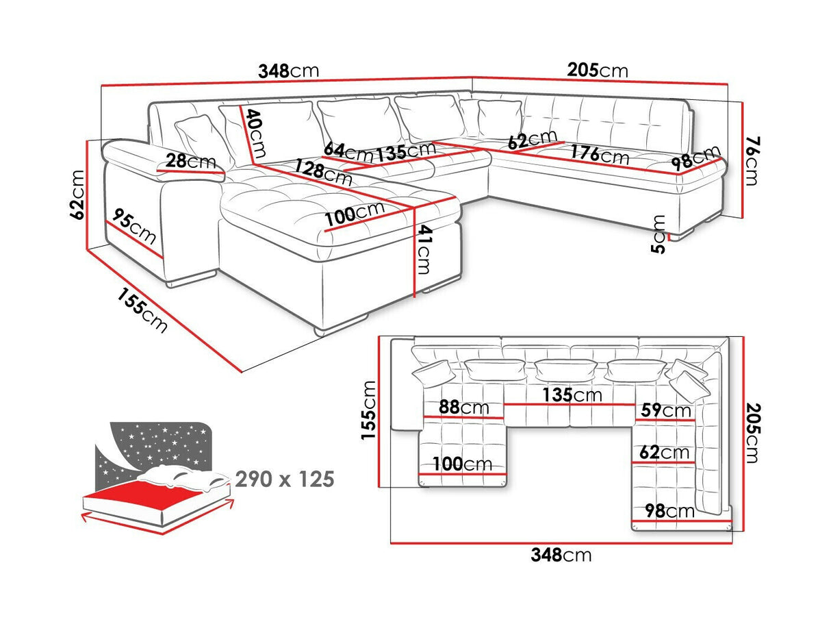 Sarokkanapé Niko Bis (Tony), Változatok: Balos, Szín: Flow 6