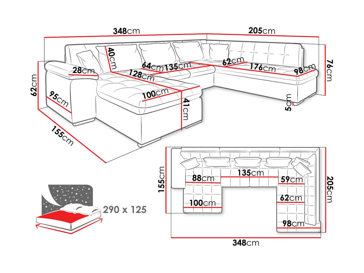 Sarokkanapé Niko Bis (Tony), Változatok: Jobbos, Szín: Flow 6