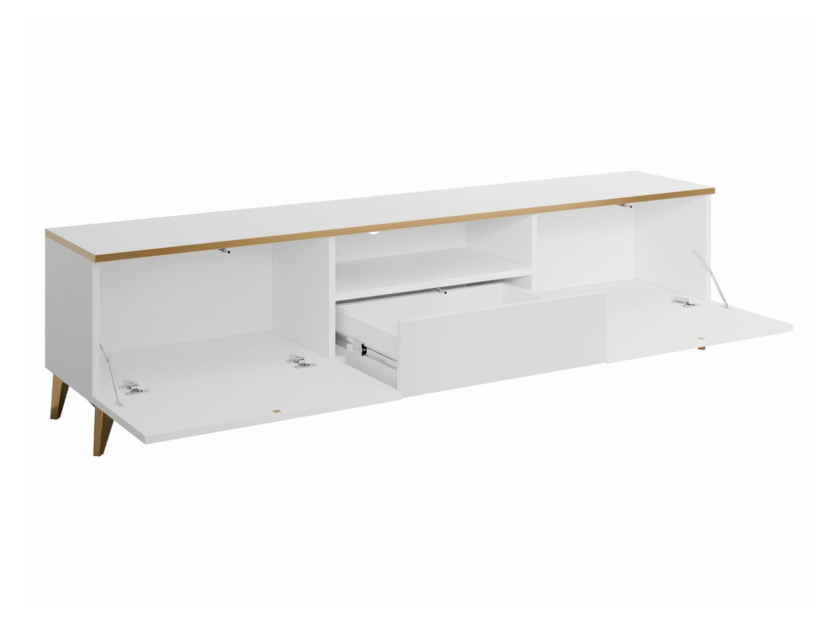 TV-állvány Szafka RTV 2D1S AURORA Beż/Beż połysk (Beige + Fényes beige)