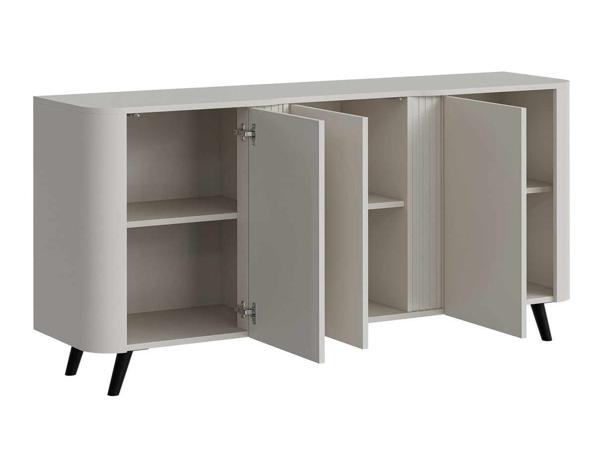 Nappali szett Meble VOLARE I Czarny mat Kominek: Czarny (Fekete)