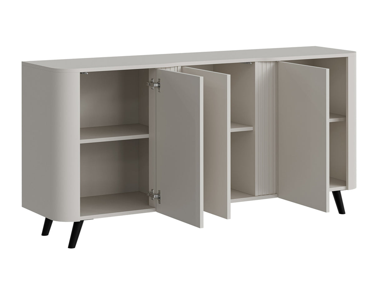 Nappali szett Meble VOLARE I Czarny mat/Orzech Kominek: Czarny (Fekete + Dió)