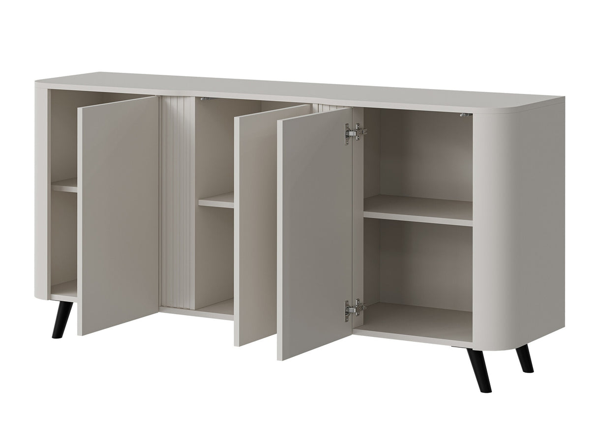 Nappali szett Meble VOLARE I Czarny mat/Czarny San Sebastian Kominek: Czarny (Fekete + Fekete márvány)