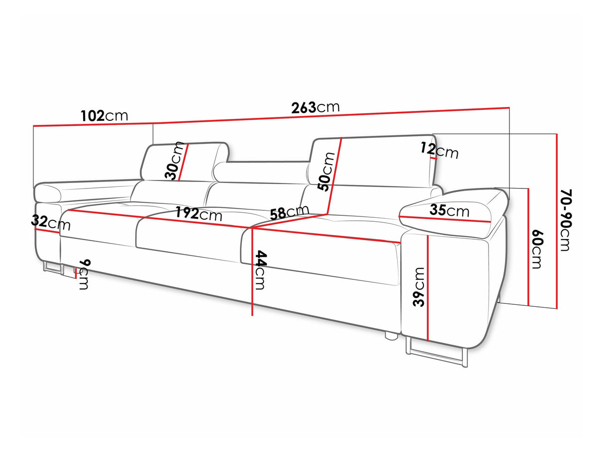 Kanapé Kanapé TOREZIO 3, Szín: Wave 05