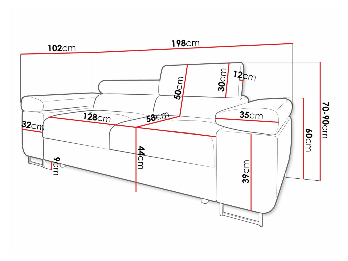 Kanapé Kanapé TOREZIO 2, Szín: Flow 06