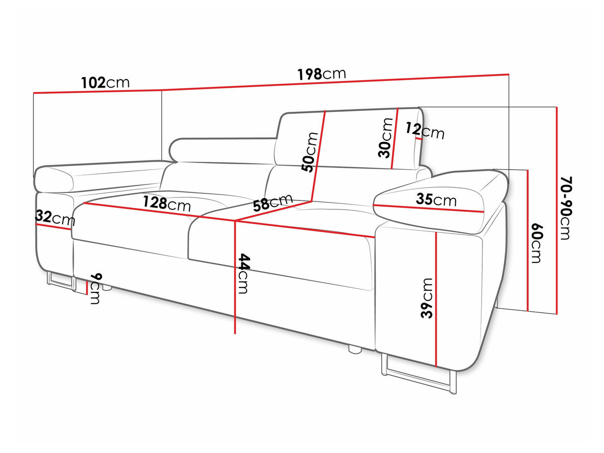 Kanapé Kanapé TOREZIO 2, Szín: Flow 09