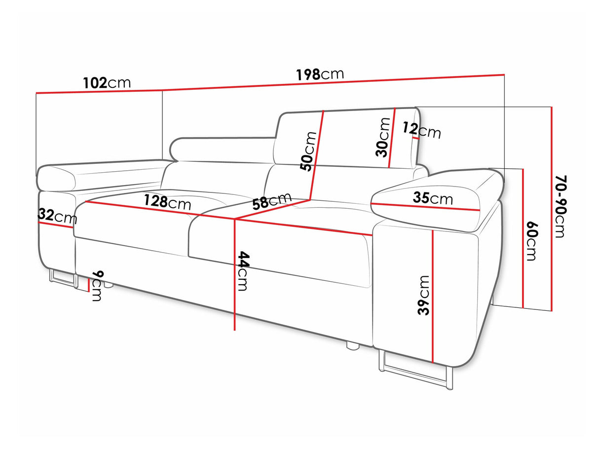 Kanapé Kanapé TOREZIO 2, Szín: Wave 05