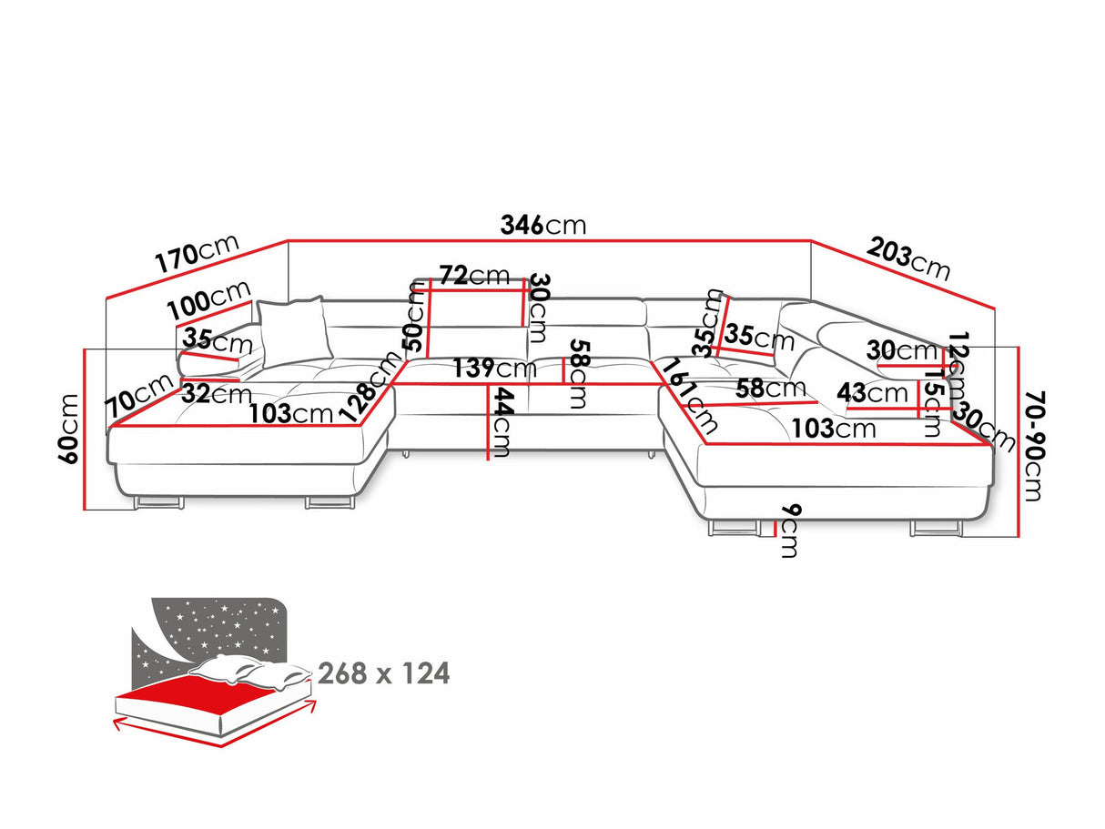 Sarokkanapé Narożnik TOREZIO BIS, Szín: Wave 05, Változatok: Balos