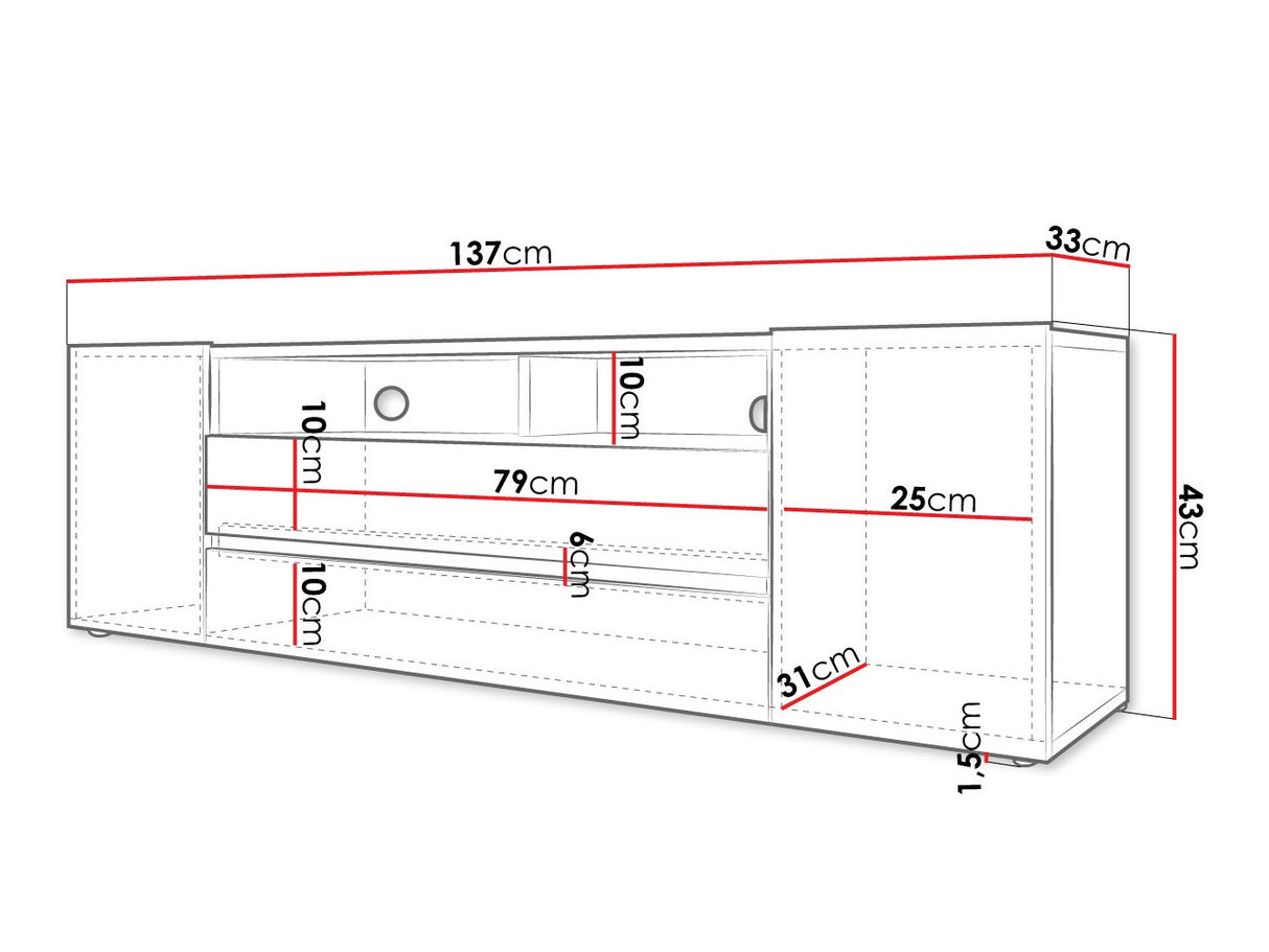 TV-állvány SOUND (Maryland), Szín: Wotan tölgy
