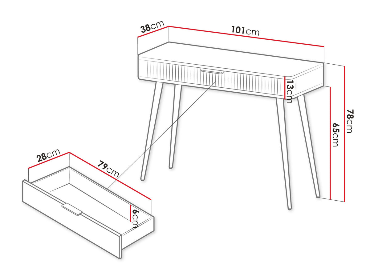 Konzolasztal Toaletka LANTE Szín: Beige
