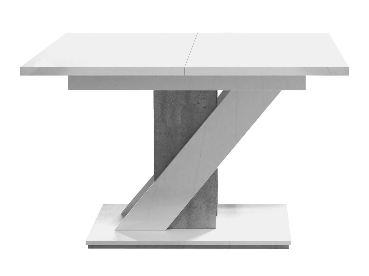 Asztal MEVA (Eksuper), Szín: Fényes fehér + Beton