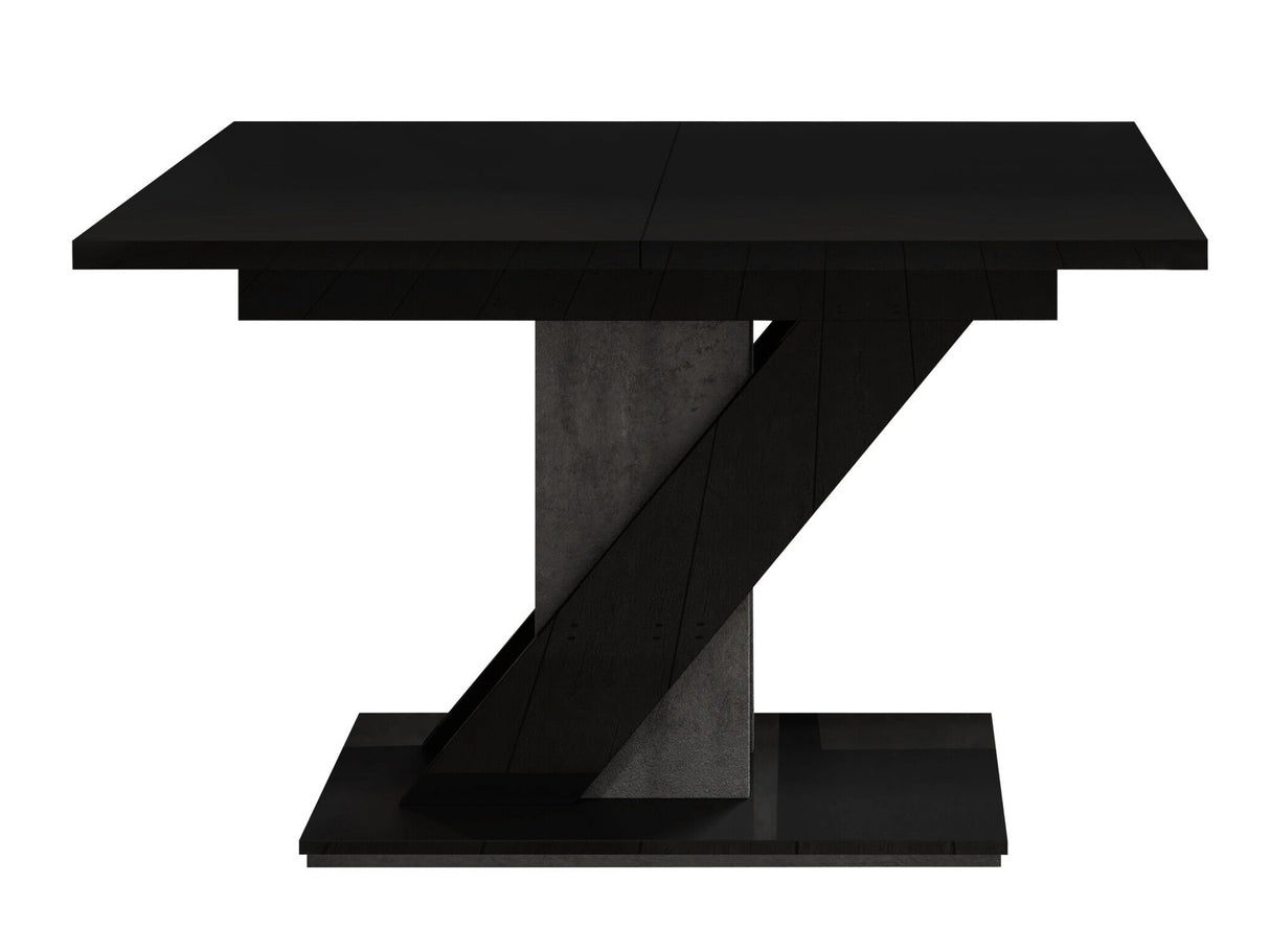Asztal MEVA (Eksuper), Szín: Fényes fekete + Beton