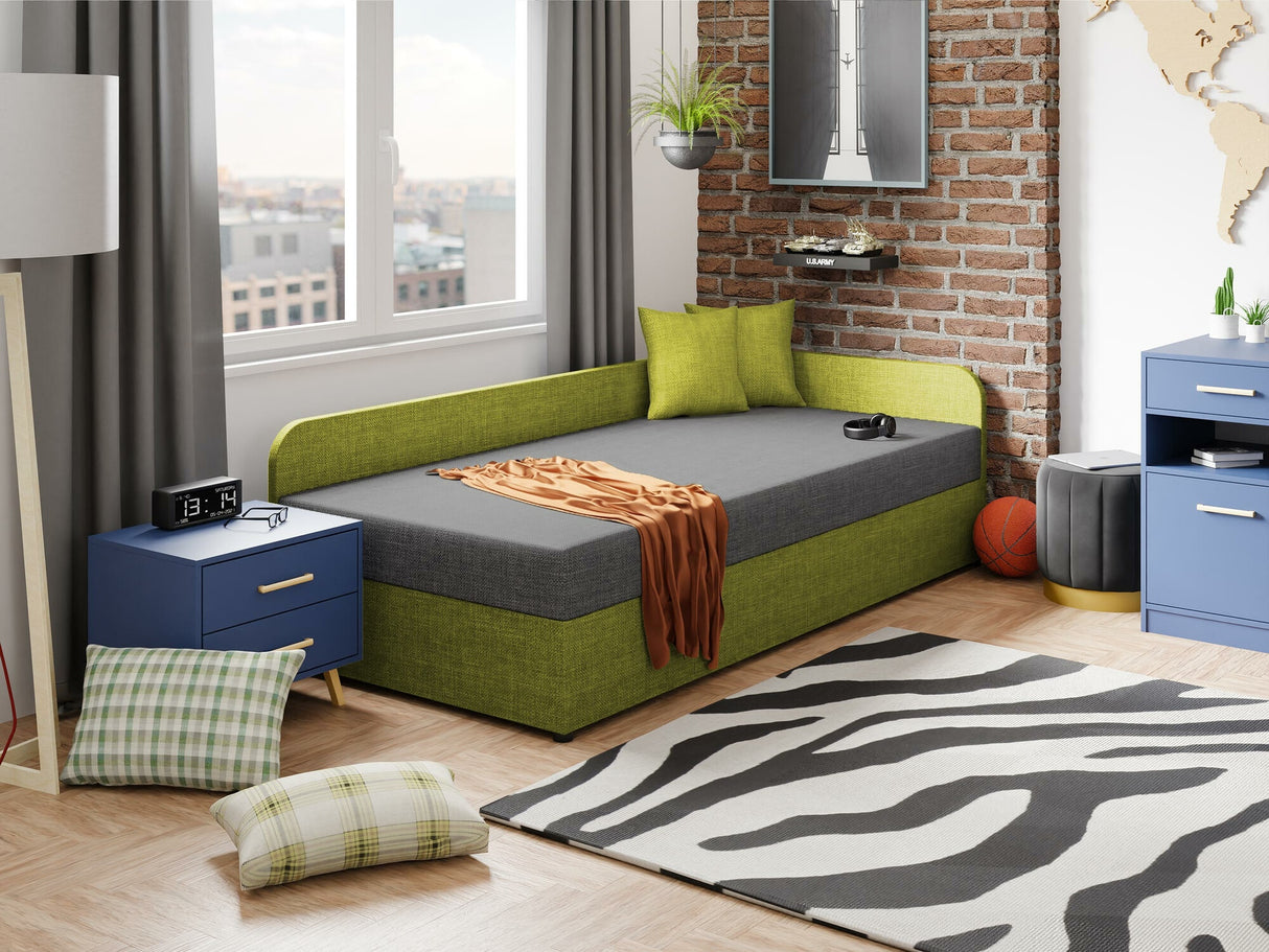 Ágy UNO (Draban), Szín: Lux 22 + Lux 06, Ágyneműtartó: Jobbra