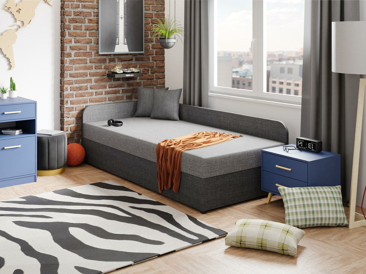 Ágy UNO (Draban), Szín: Lux 06 + Lux 05, Ágyneműtartó: Bal oldalon