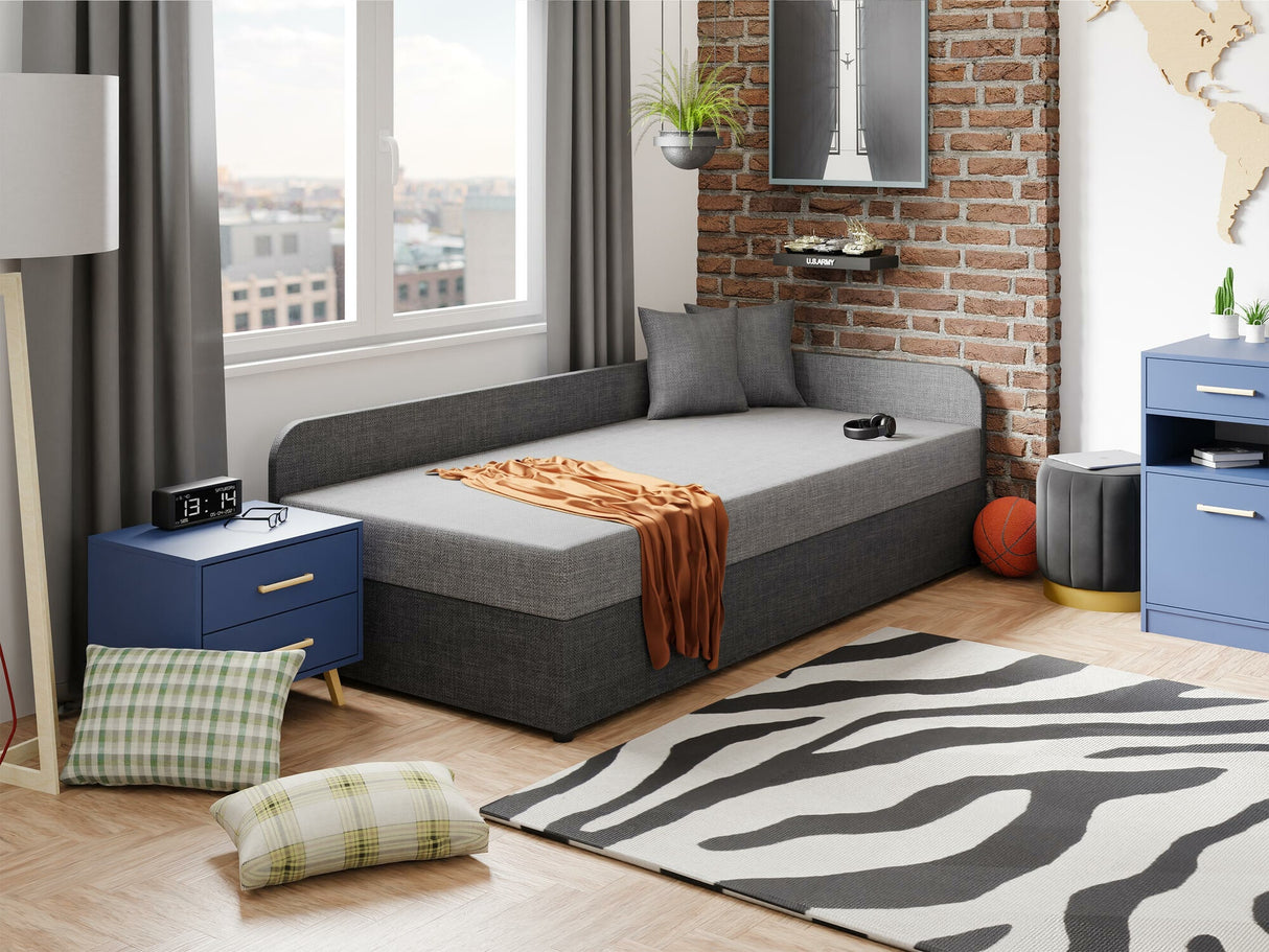 Ágy UNO (Draban), Szín: Lux 06 + Lux 05, Ágyneműtartó: Jobbra