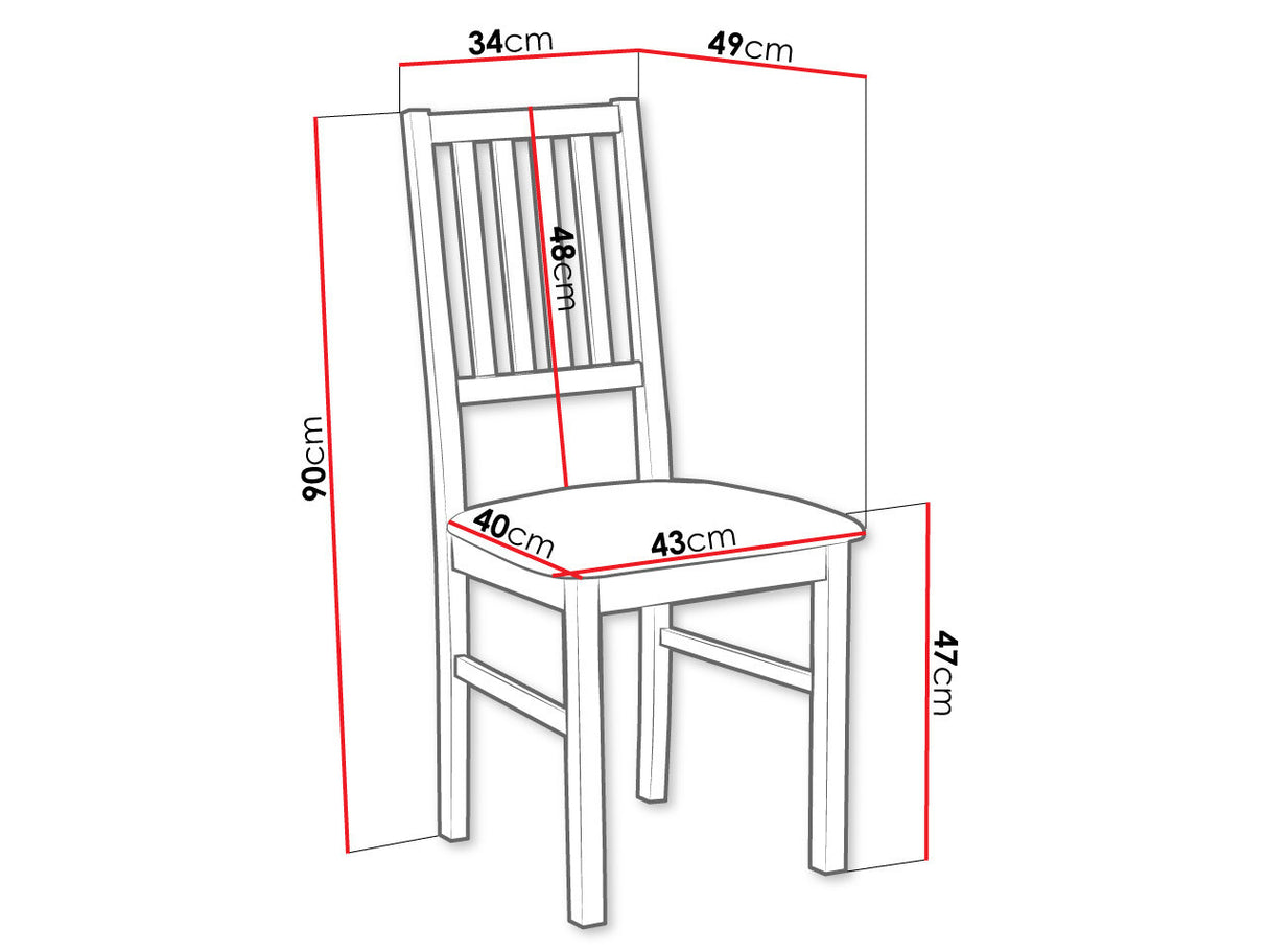 Szék Nilo 7 (Zefir 7), Fa színe: Fekete, Kárpit: Zetta 297