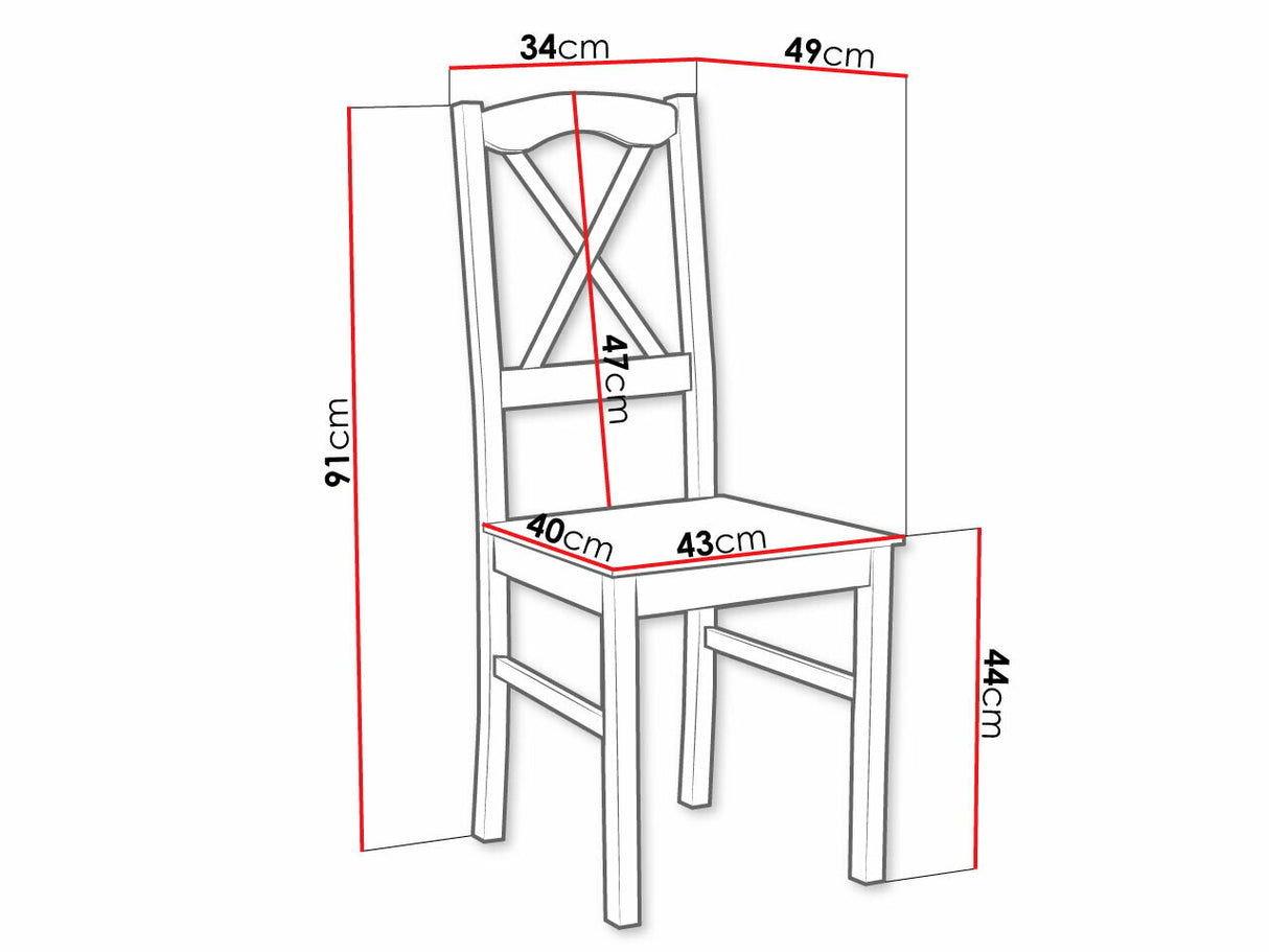 Szék Nilo 11 D (Zefir 11 D), Szín: Sonoma tölgy