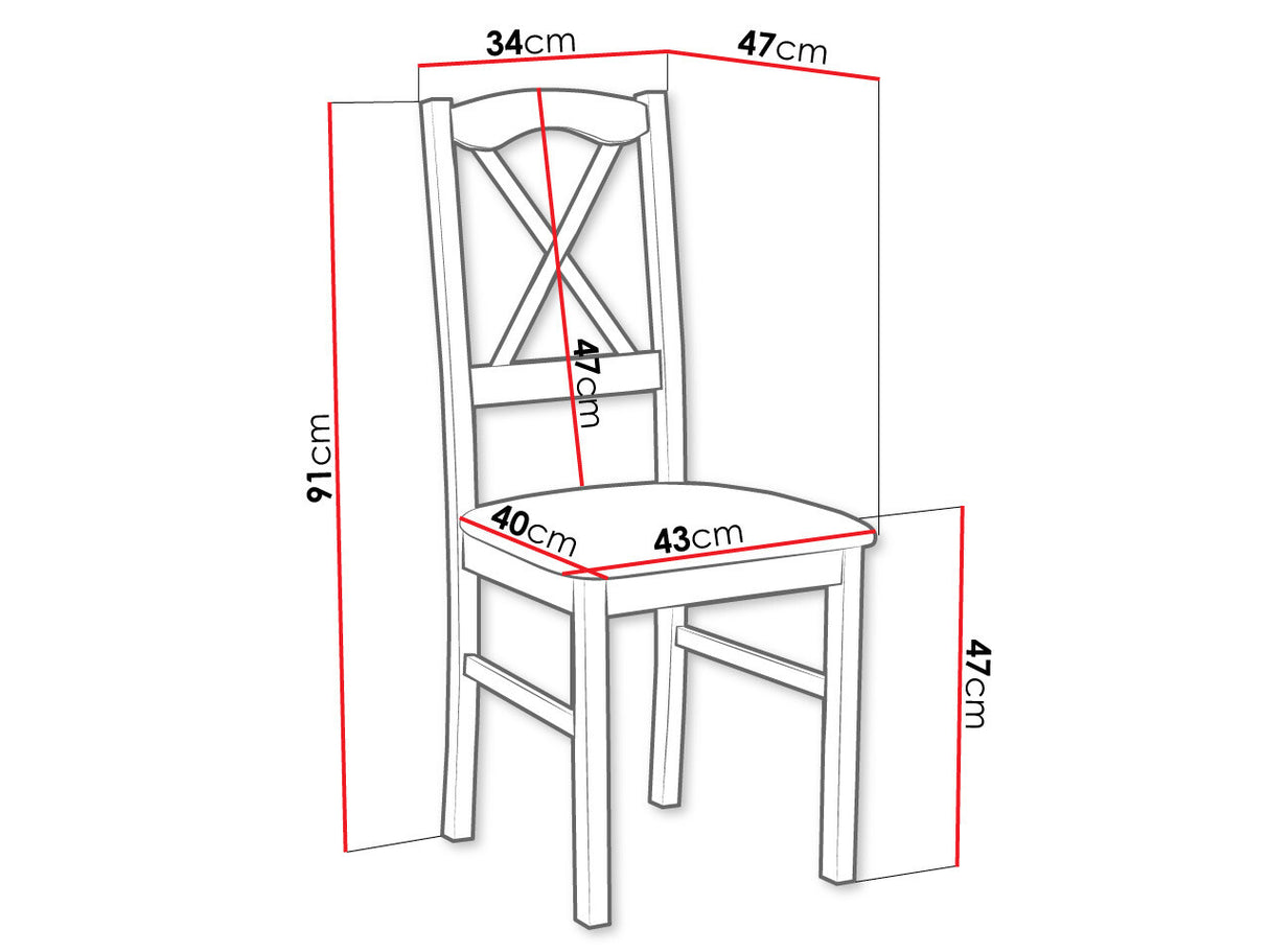 Szék Nilo 11 (Zefir 11), Fa színe: Dió, Kárpit: 26x - Kronos 22