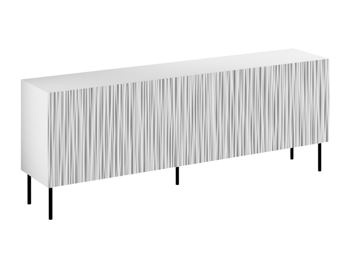 Szekrény JUNGLE 190 (Lameller), Szín: Fehér + Fekete