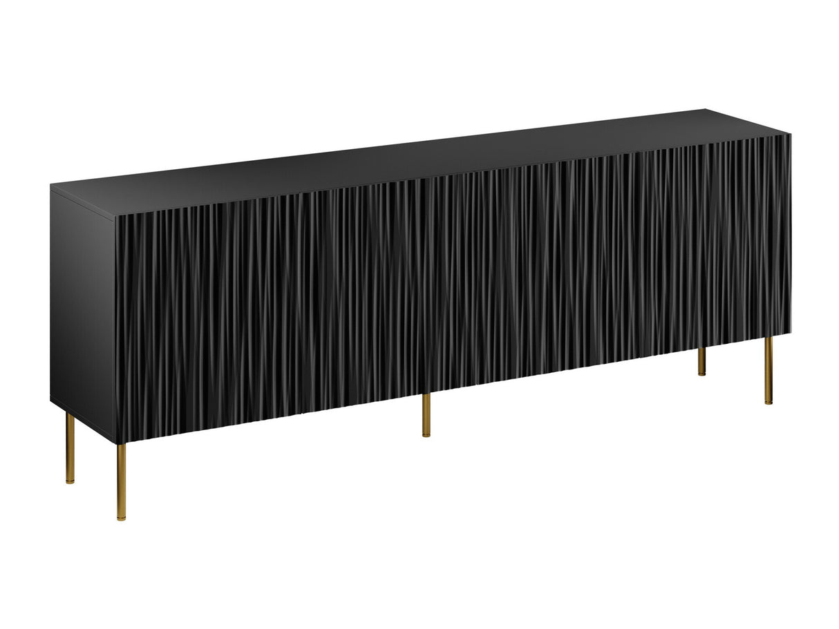 Szekrény JUNGLE 190 (Lameller), Szín: Fekete + Aranysárga