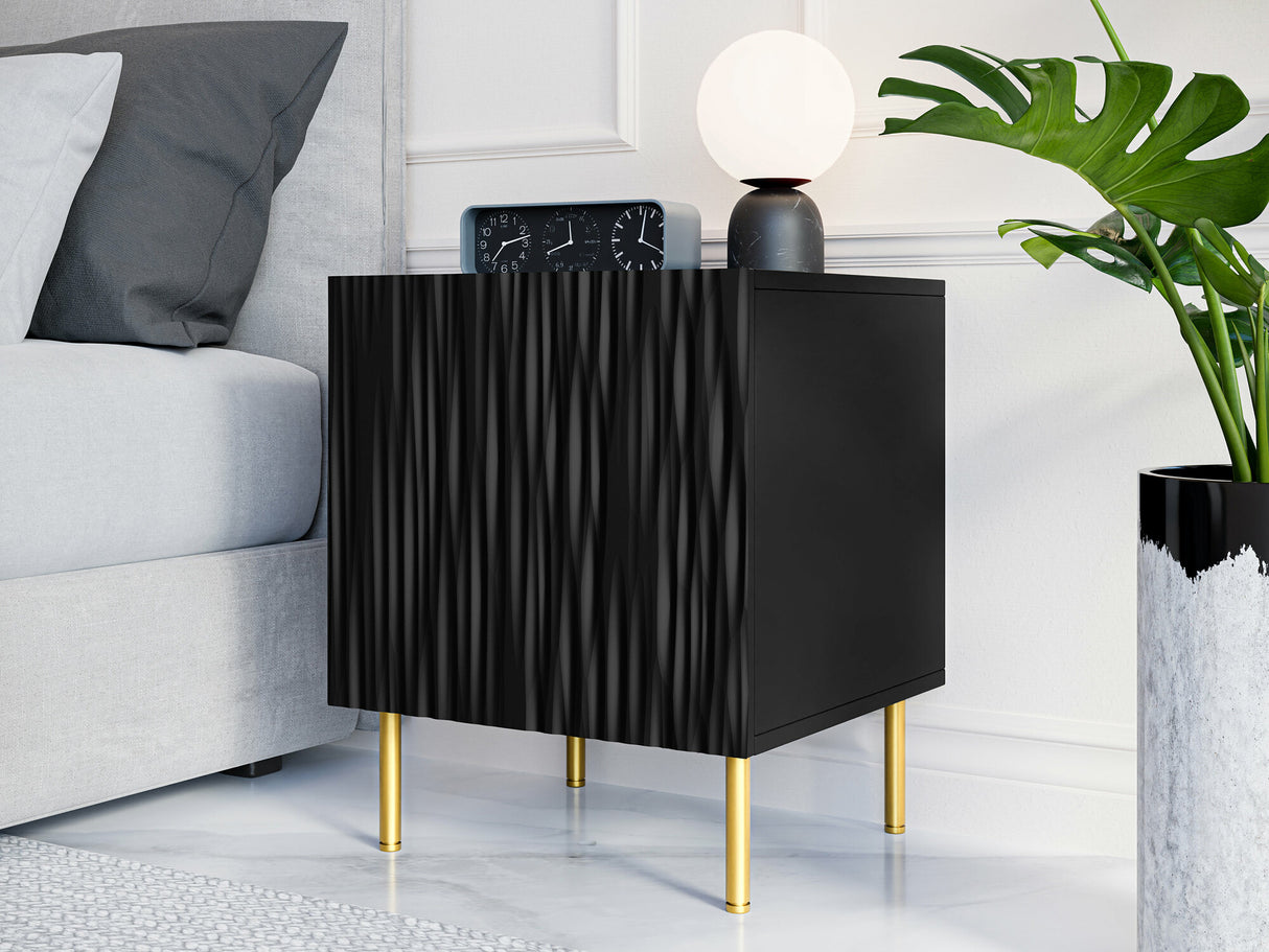 Éjjeliszekrény szett JUNGLE 2 szt. (Lameller), Szín: Fekete + Aranysárga