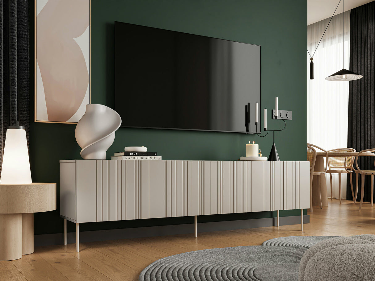 TV-állvány Szafka RTV ISLA 200 4D, Szín: Beige