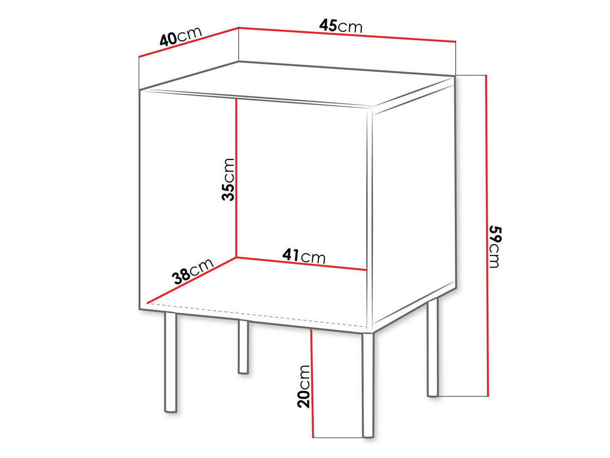 Éjjeliszekrény szett Szafki nemcne ISLA 2 szt., Szín: Beige