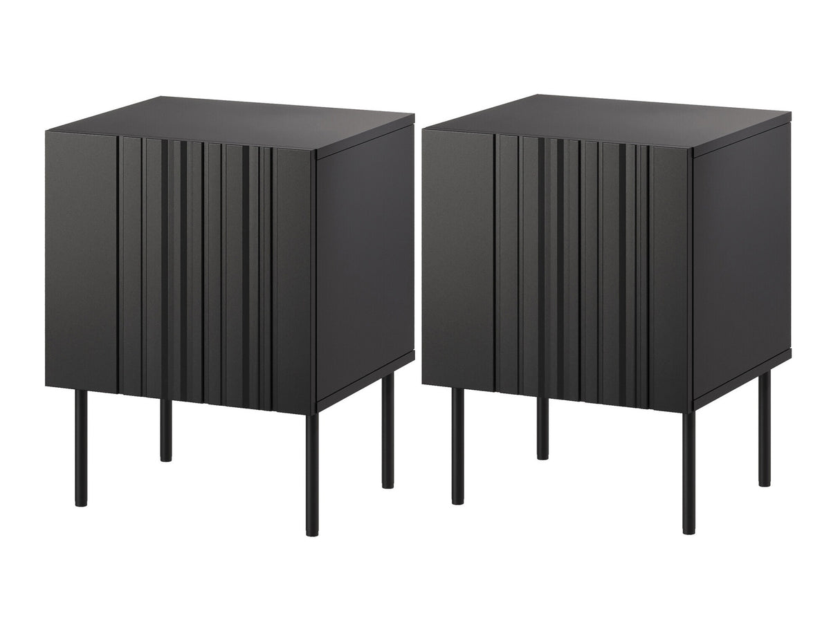 Éjjeliszekrény szett Szafki nemcne ISLA 2 szt., Szín: Fekete