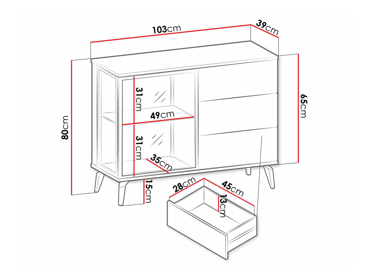 Komód Komoda VICI KSZ103 Bella Nemce/Kasmír