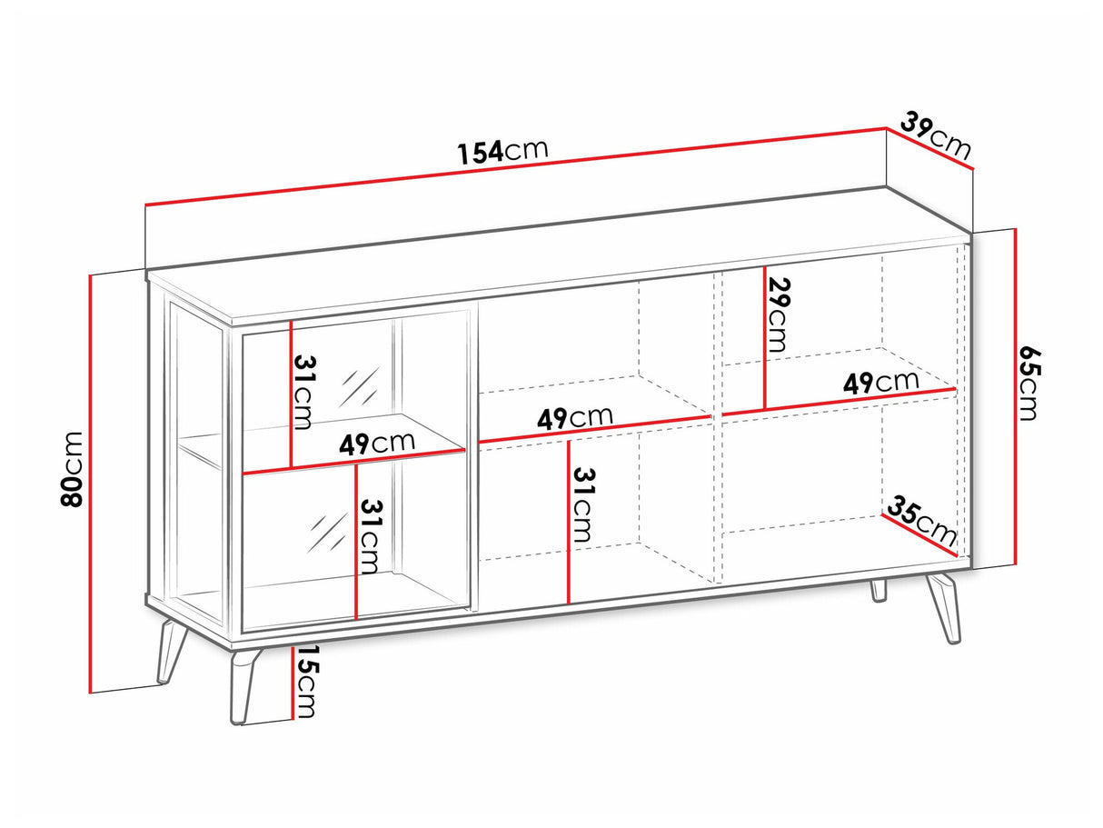 Szekrény Komoda VICI K154 Bella Nemce/Kasmír