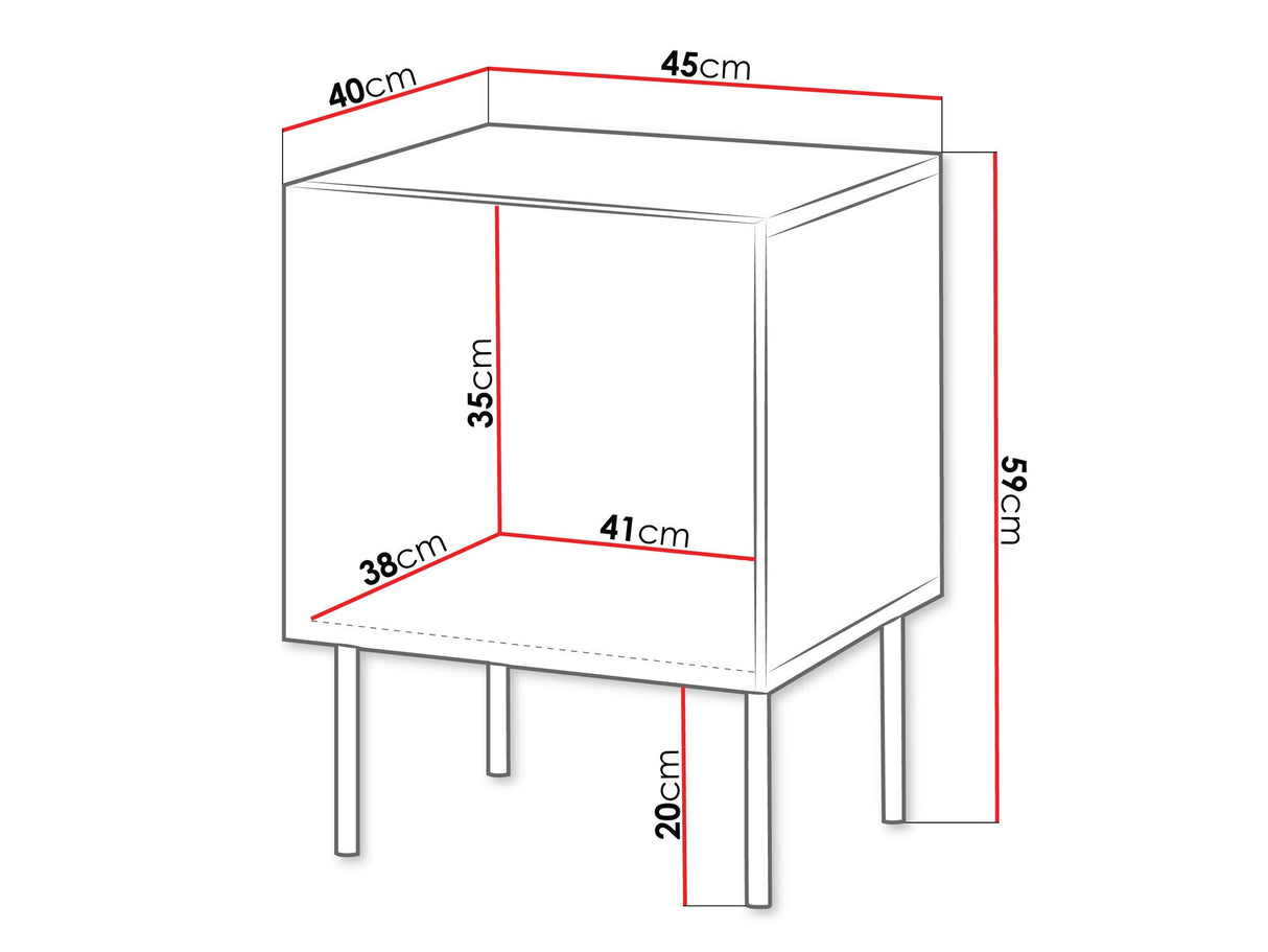 Éjjeliszekrény szett Szafki nemcne SIENA 2 szt., Szín: Beige