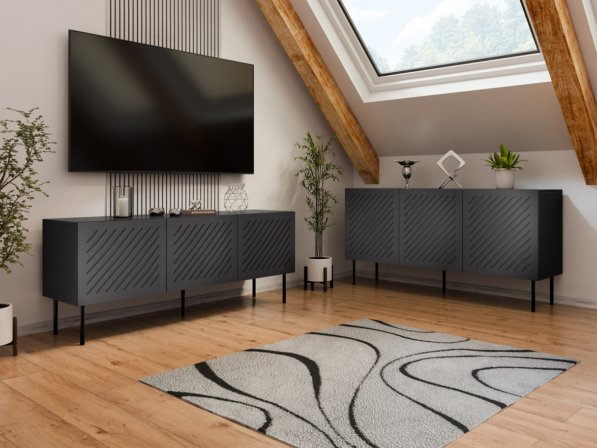 Nappali szett Meble SIENA I, Szín: Fekete