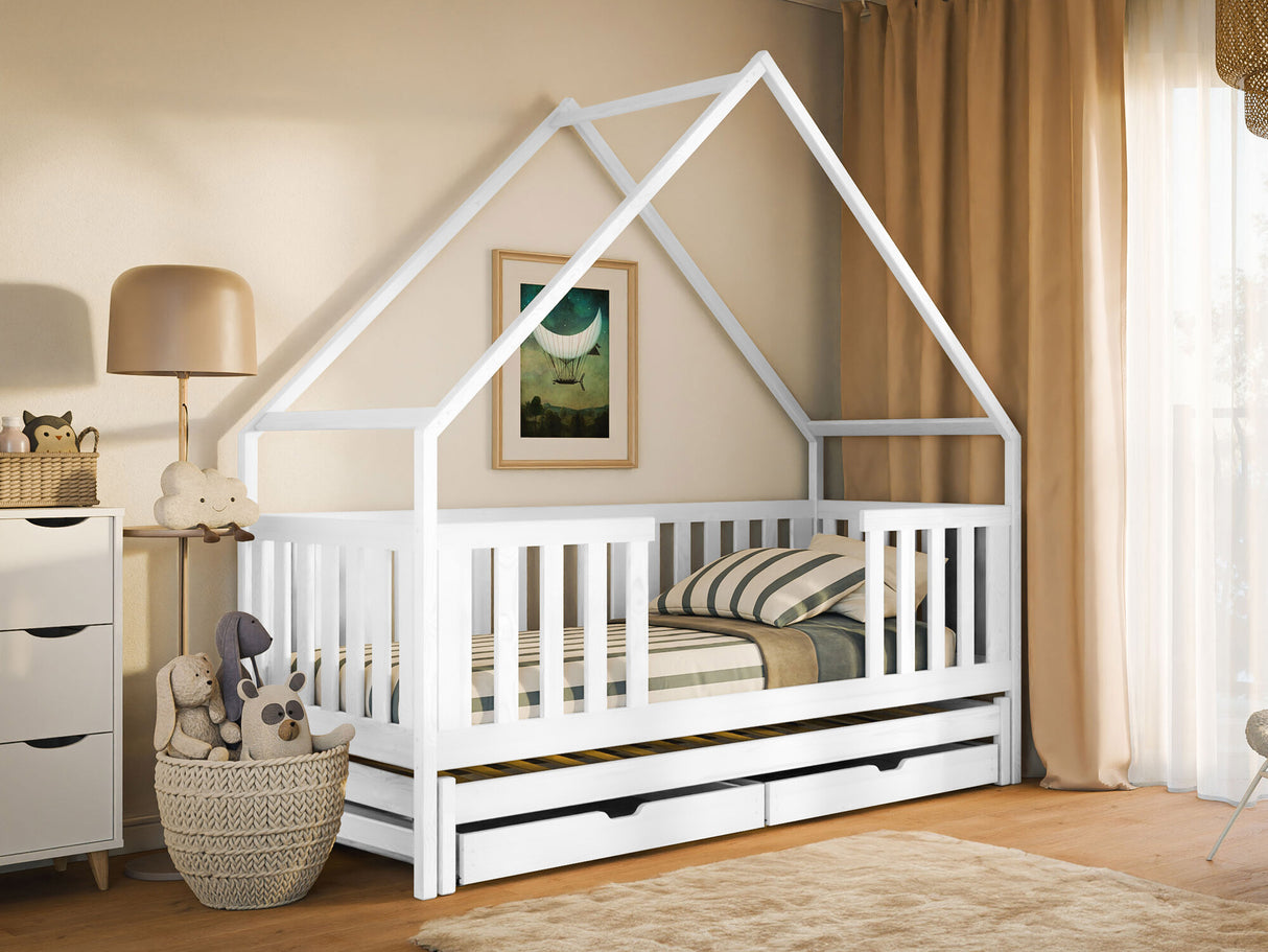 Ágy Łóżko MAGIC, Szín: Fehér, Alvó felület mérete: 90 x 190 cm