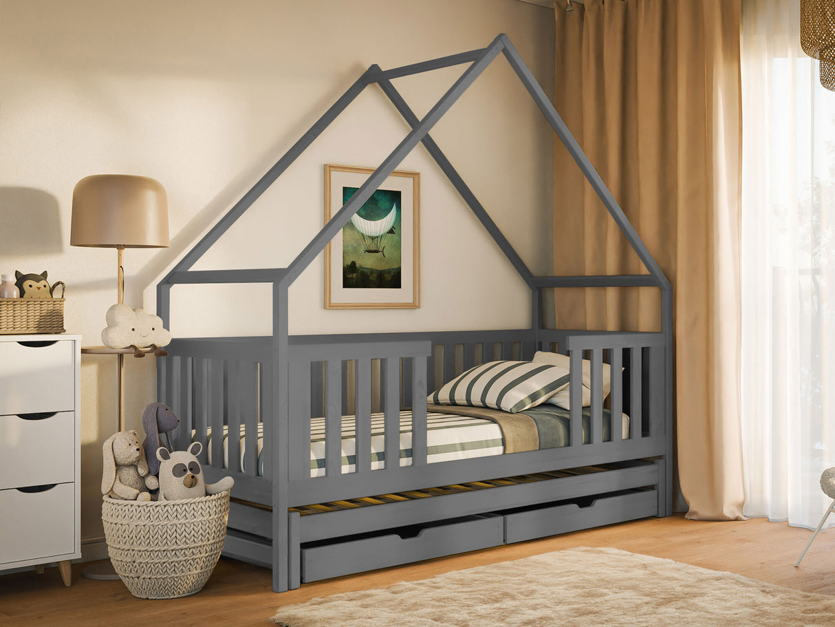 Ágy Łóżko MAGIC, Szín: Szürke, Alvó felület mérete: 90 x 190 cm