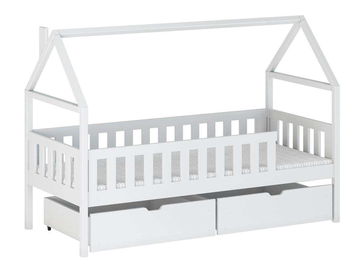 Ágy Łóżko DOMI, Szín: Fehér, Alvó felület mérete: 80 x 180 cm