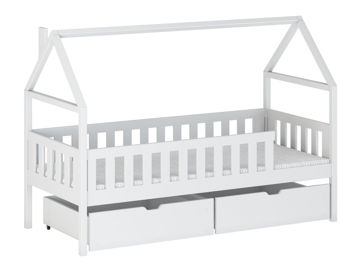 Ágy Łóżko DOMI, Szín: Fehér, Alvó felület mérete: 80 x 200 cm