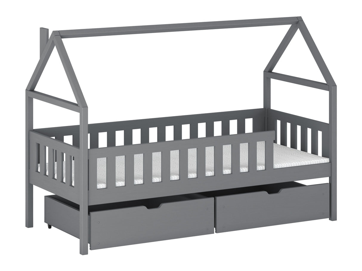 Ágy Łóżko DOMI, Szín: Szürke, Alvó felület mérete: 80 x 180 cm