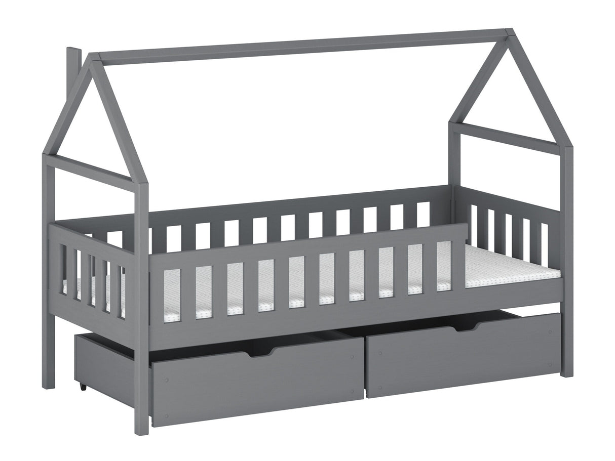 Ágy Łóżko DOMI, Szín: Szürke, Alvó felület mérete: 80 x 200 cm