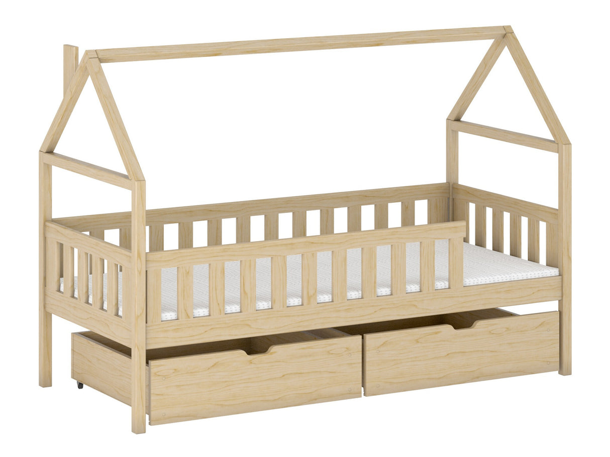 Ágy Łóżko DOMI, Szín: Fenyő, Alvó felület mérete: 80 x 180 cm