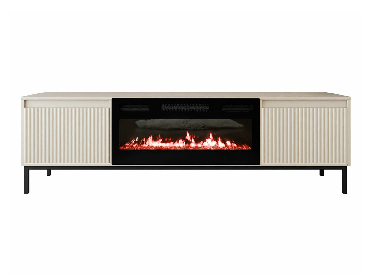 TV-állvány Szafka RTV 2K EF OZMI + kominek Czarny, Szín: Kasmír